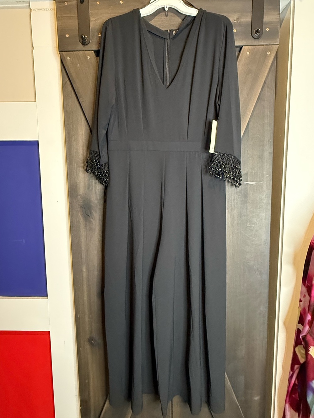 Zara Black Pleated Jumpsuit SZ XL